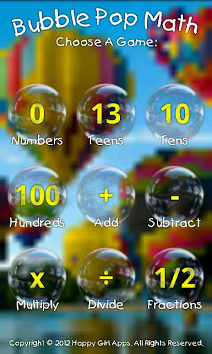 Bubble Pop Math Kids Game