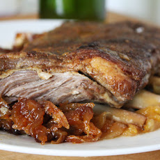 Braised Lamb Ribs with Apricots and Onions