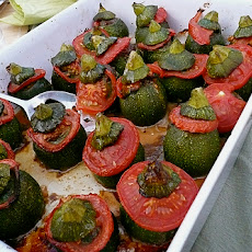 Zucchini Stuffed with Lamb and Mint