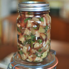 Pickled Eggplant with Mint and Garlic