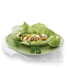 Grilled Chicken and Corn Lettuce Wraps