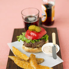 Cheddar Burgers and Crispy Oven Fries