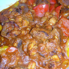 Rioja Beef With Chickpeas, Peppers and Saffron