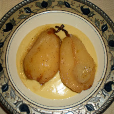 Roasted Pears with Chai Spiced Creme Anglaise