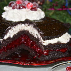 Spiced Cranberry Chocolate Cake