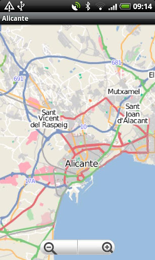 Alicante Street Map