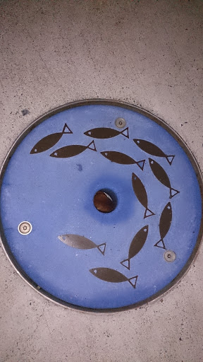 Fish School Stone Disk
