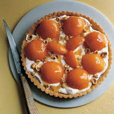 Hazelnut Frangipane Tart with Apricots and Softly Whipped Creme Fraiche