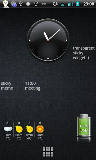 Transparent Sticky Widget