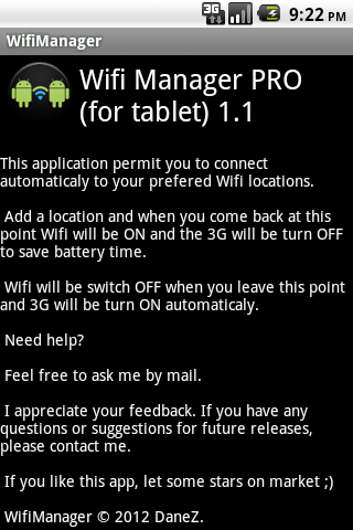 Wifi Manager PRO for tablet