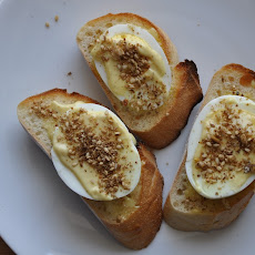 Hard Cooked Eggs, Lime Aioli and Dukkah