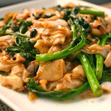 Dry-Fried Chow Fun with Chinese Broccoli
