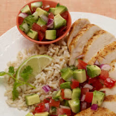 Cumin-Rubbed Chicken with Avocado Salsa