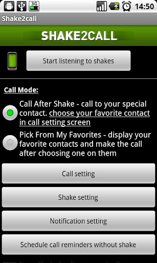 Shake2call