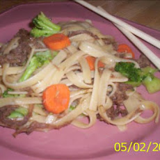 Asian Style Pork and Noodle Bowl