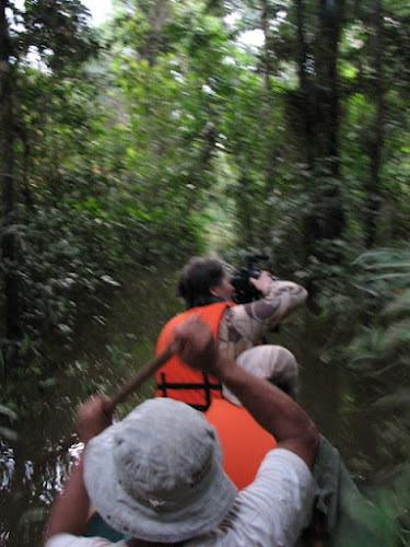 <p>
	jamie, Diego Samper and Horhey, a Ticuna guide &amp; tracker, exploring seasonally flooded forest around the Calanoa Amazonas Nature Reserve run by Diego &amp; Marlene Samper</p>
