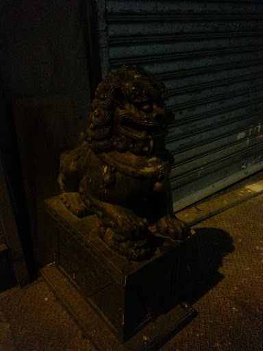 Copper Lion Sculpture