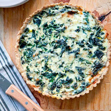 Winter Greens & Gruyere Tart with Cornmeal-Millet Crust