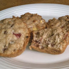 Healthy Strawberry Peach Muffins