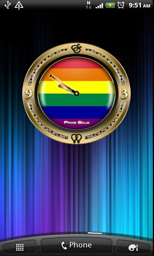 PRIDE GOLD Clock Widget