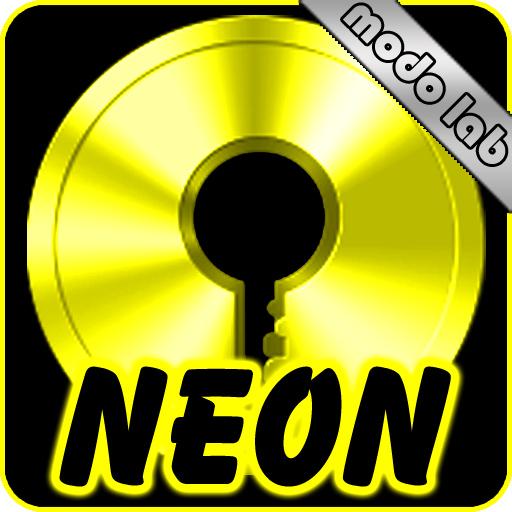 Yellow Neon GO Locker theme LOGO-APP點子