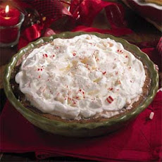 Fudgy Chocolate Malt-Peppermint Pie