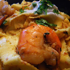 Tropical Island's Pasta With Shrimps and Coconut