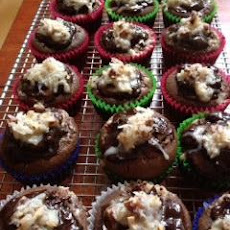Filled German Chocolate Cupcakes