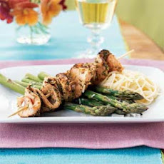 Salmon Sate with Dill Mustard Glaze