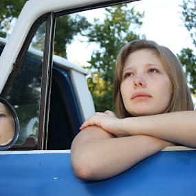 Reflecting Thoughts  by Chuck Gant - Portrait & People Women