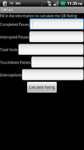 QB Rating Calculator