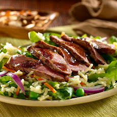 Balsamic Steak & Arugula Salad With Rice
