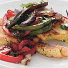 Corn Cakes with Peppers and Onions