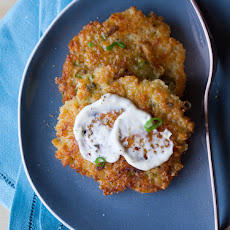 Cheesy Quinoa Cakes with a Roasted Garlic and Lemon Aioli