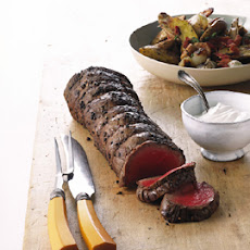 Grilled Beef Tenderloin with Potato Hobo Packs