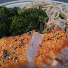 Sesame Seed Crusted Salmon on Soba Noodles