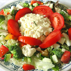 Lettuce Salad With Egg Salad 