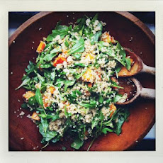 Roasted Sweet Potato, Quinoa and Arugula Salad