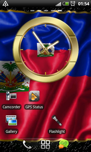 Haiti flag clocks