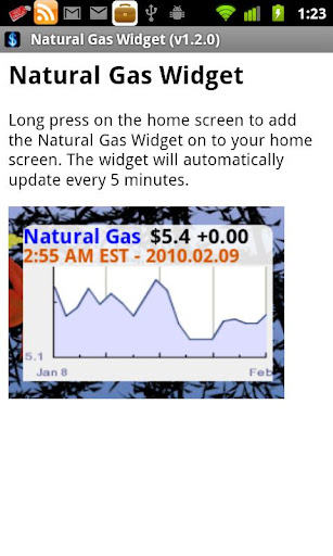 Natural Gas Widget