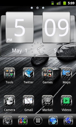 Black Glass Go Launcher Theme