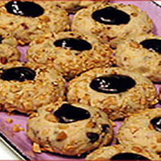 Chocolate and Peanut Butter Thumbprint Cookies