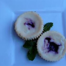 Key Lime Cheesecakes with Raspberry Swirls