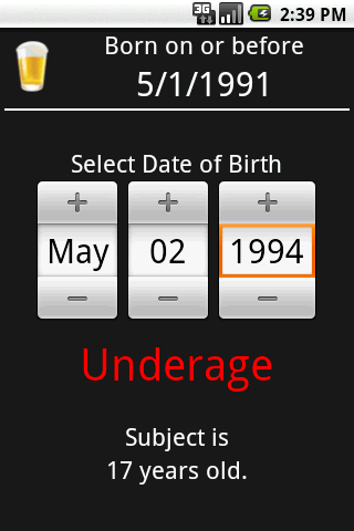 【免費生產應用App】Legal Drinking Age-APP點子