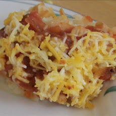 Cheesy Mashed Potatoes Piping Hot from the oven