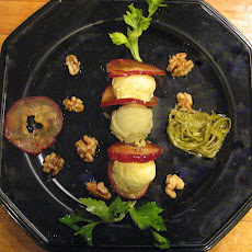 Gelati a la Waldorf- Apple, Celery and Mayo(EVOO) Gelati with Candied Walnuts