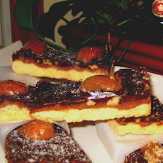 Maple, Caramel-Dark Chocolate-Pecan Shortbreads