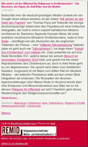 【免費生活App】Religionswissenschaft REMID-APP點子