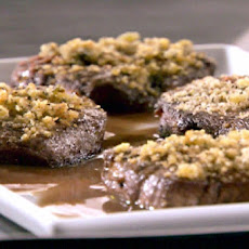 Blue-Cheese-Crusted Steaks with Red Wine Sauce