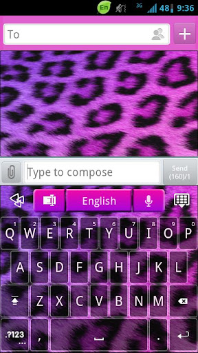 GO Keyboard Girly Cheetah